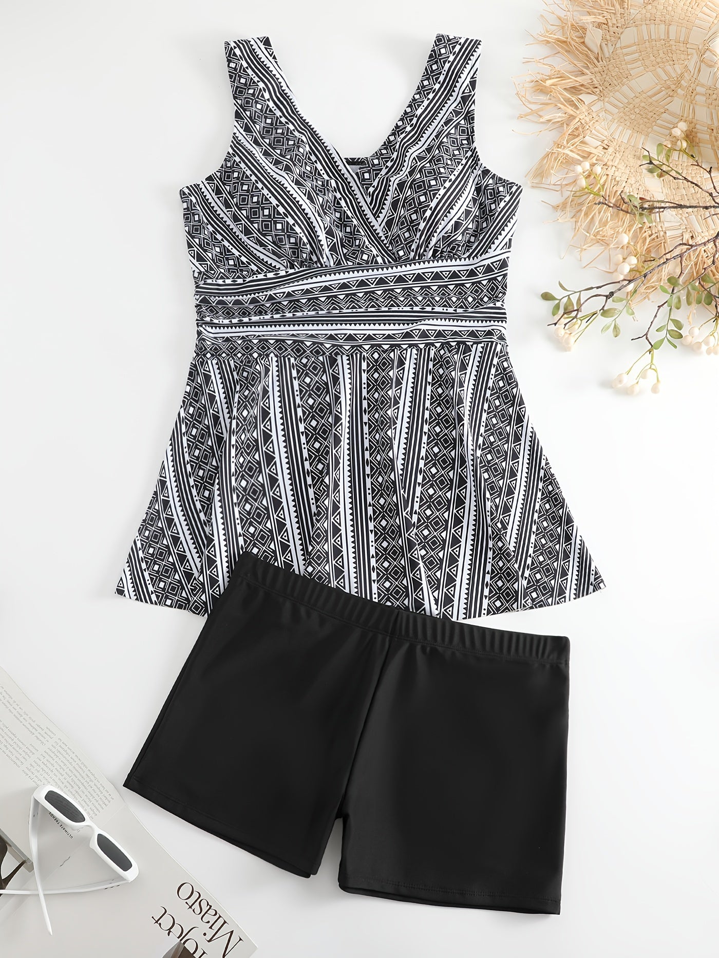  Boho Tankini Set Women's Two Piece Swimsuit