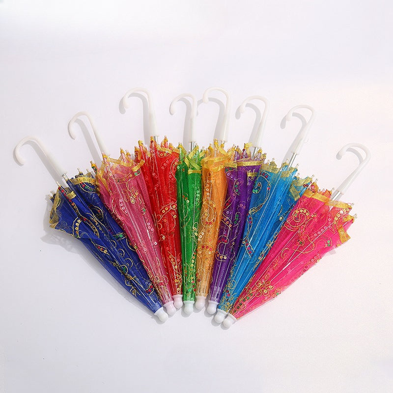 Mini Craft Lace Umbrella Cloth Doll Toy Umbrella Decorative Umbrella