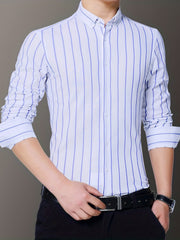 Men's Classic Stripe Button Up Shirt