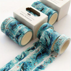 3pcs Flower Pattern Washi Paper Stickers Tape for DIY Scrapbook