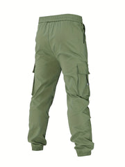 Cocktail Print Cargo Pants Men's Flap Pocket Trousers