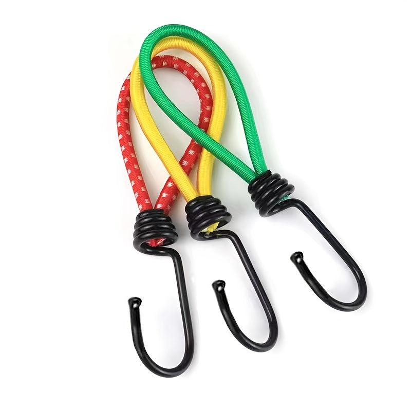 3pcs 6mm Bungee Cord Mini Bungee Cord With Metal Spiral Hook