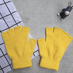 Unisex Half Finger Fingerless Knitted Wrist Gloves Winter Warm Work Gloves