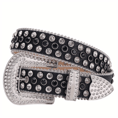 Red Rhinestone Belt Strap for Western Cowgirl Bling Crystal