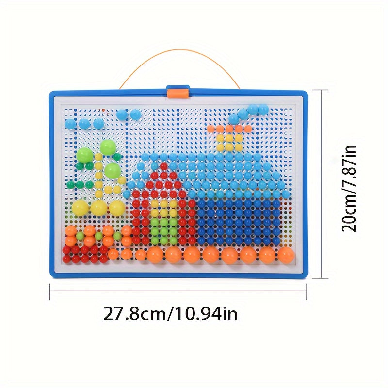 Colorful Mushroom Nail Puzzle Toy DIY Kit