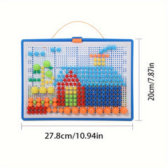 Colorful Mushroom Nail Puzzle Toy DIY Kit