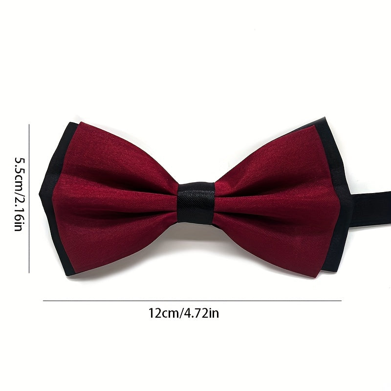 Red Men's Bow Tie - Double Layer Party Accessory