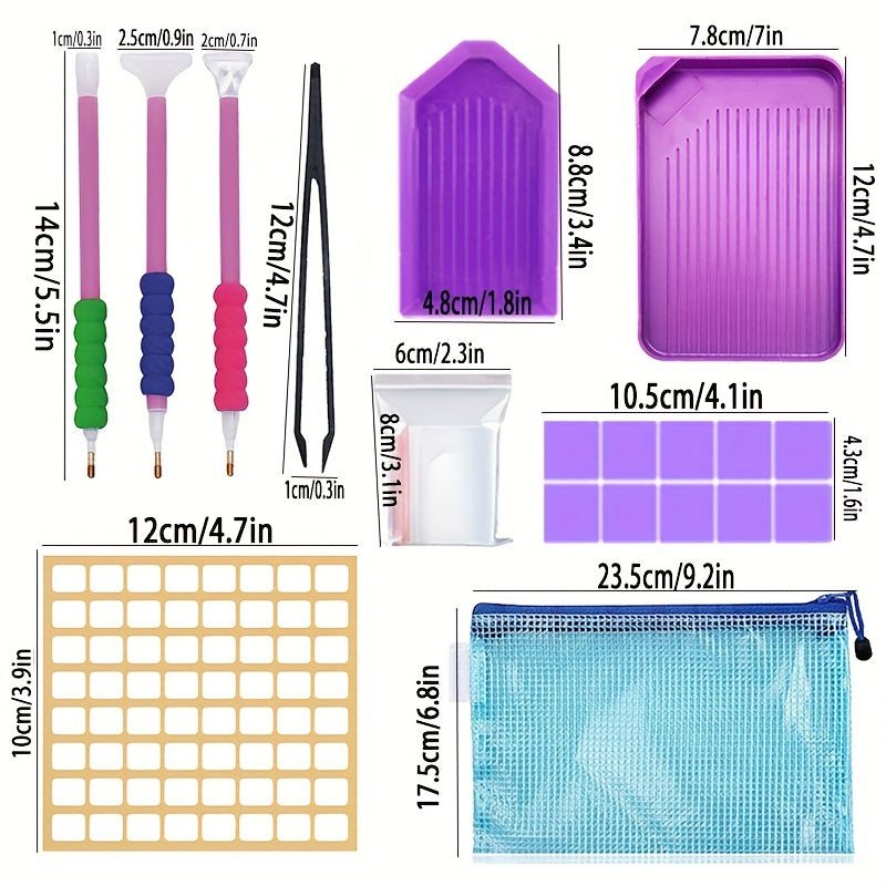 Diamond Painting Tools Set with Storage Suitcase