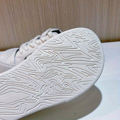 Checkboard Pattern Faux Leather Low Top Sneakers