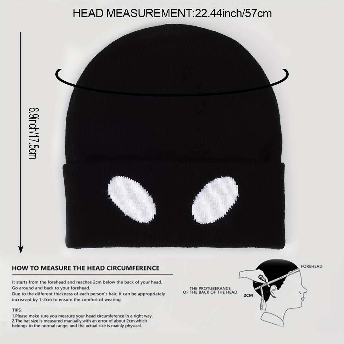 Cartoon Jacquard Anime Knit Hat Warm Beanie Unisex