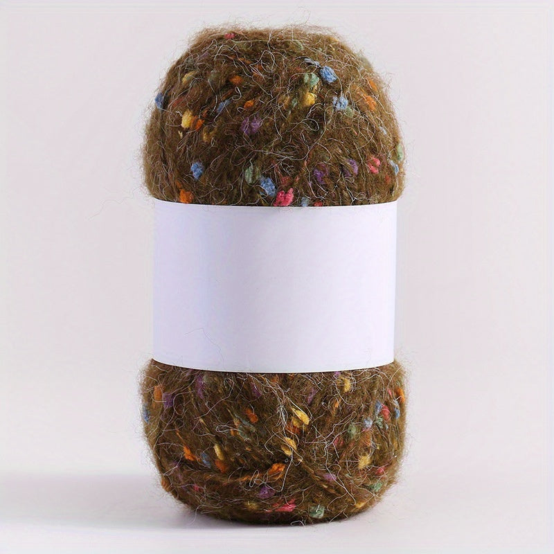 Colorful Dot Polar Fleece Hand-woven Yarn for DIY Knitting, Crocheting - 1pc