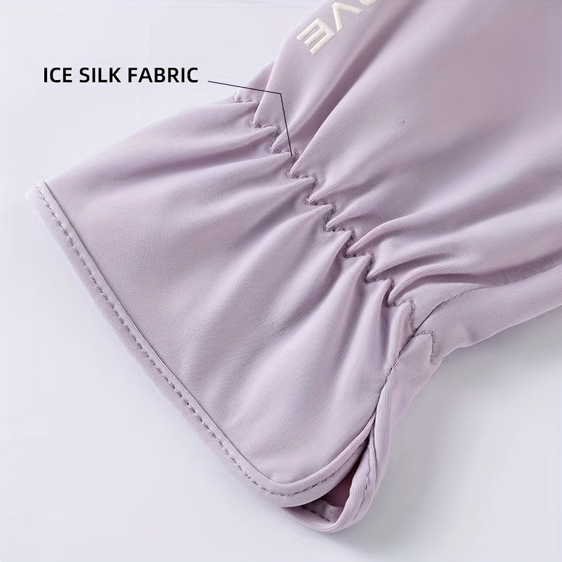 Viscose Sunshade Gloves Touch Screen Casual Sunscreen Outdoor Flip Gloves