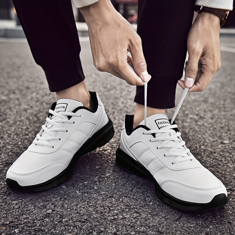  Men's Shock Absorption Running Shoes Non Slip Lace Up Sneakers