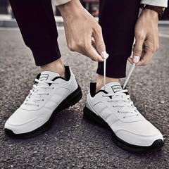  Men's Shock Absorption Running Shoes Non Slip Lace Up Sneakers