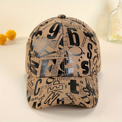 Letter Graffiti Print Baseball Cap Hip Hop Dad Hats
