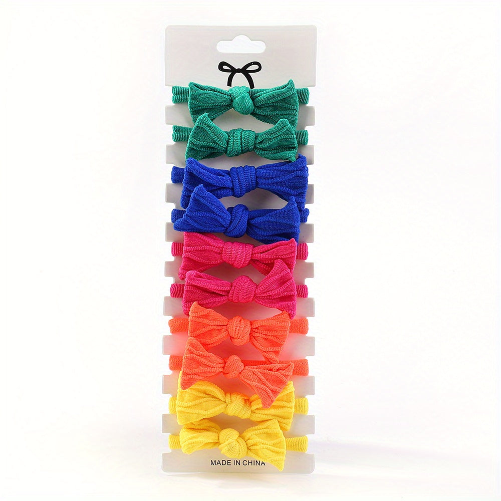 10pcs Bow Decor Headband for Baby Girls