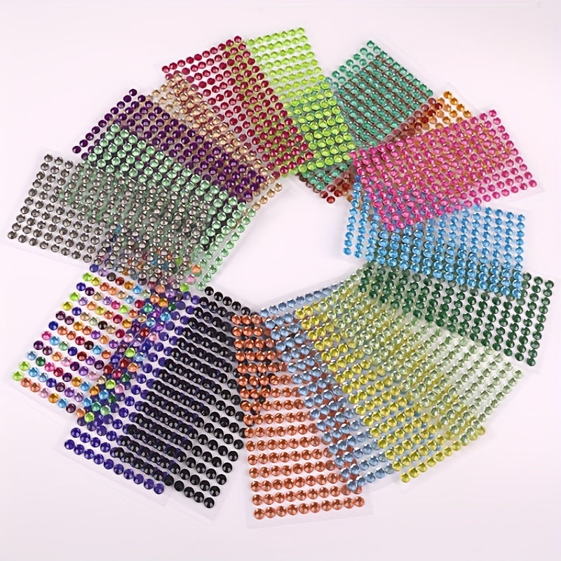 6MM 0 24IN Rhinestone Stickers Sparkle & Shine for DIY Crafts