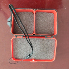 1pc ABS Red Worm Bait Storage Box Thickened Breathable Handheld Earthworm Box