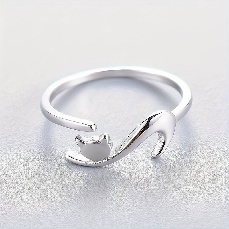 2pcs Cartoon Kitten Crochet Ring for Finger Knitting