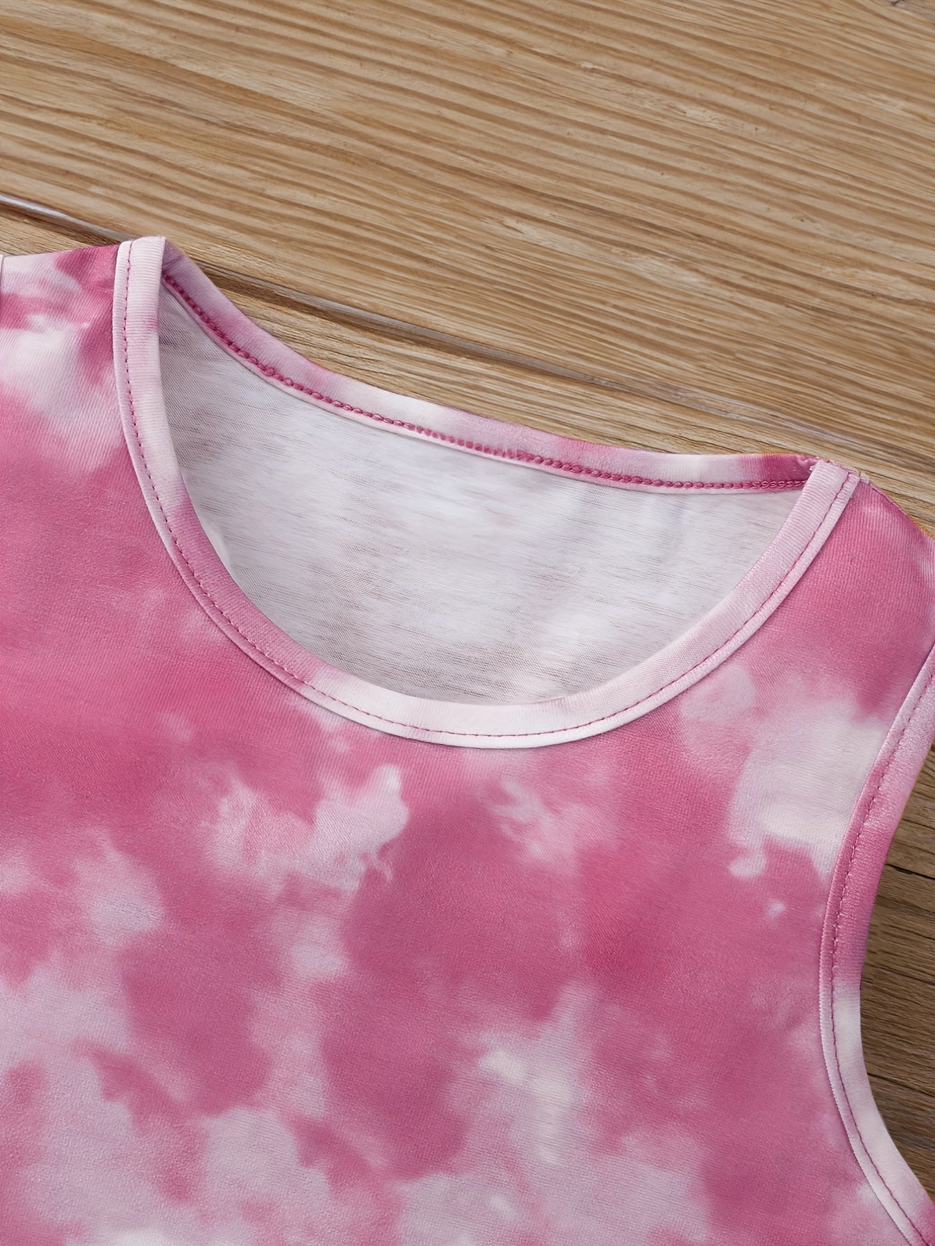 Girls Tie dye Crop Tank Top & Shorts Set Kids Summer Clothes