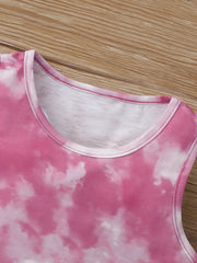 Girls Tie dye Crop Tank Top & Shorts Set Kids Summer Clothes