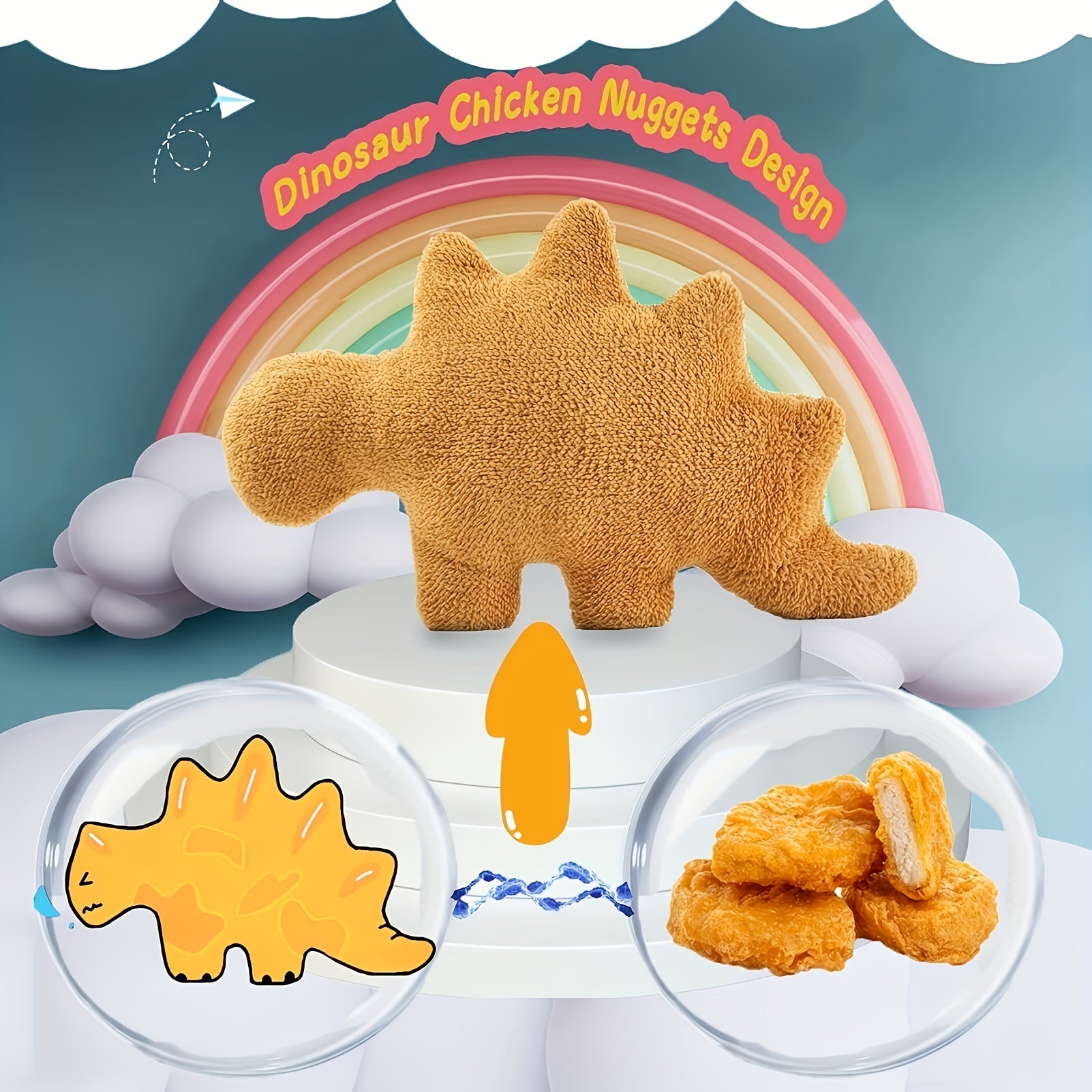 6pcs Dino Nugget Pillow for Easter & Birthday Decorations
