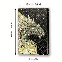 Embossed Gilded Hardcover Notebook with European Retro Pages