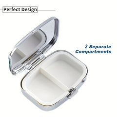 Laughing Med Box 2pcs Portable Vitamin Holder Decorative Metal Organ Box