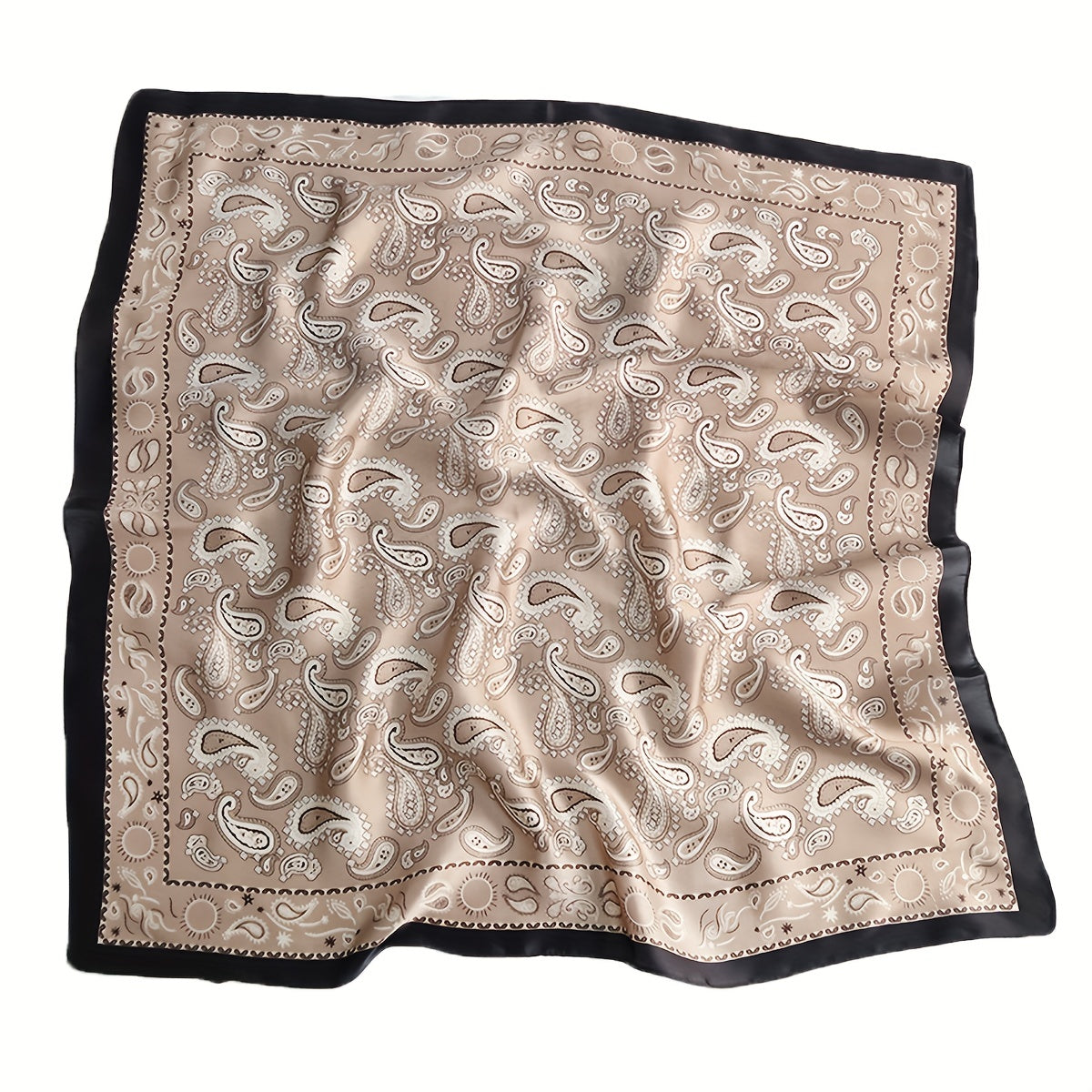 70 cm Satin Square Scarf Paisley Print Bandana Boho Head Neckerchief