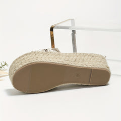 Women's Platform Espadrille Sandals Open Toe Wedge Heels