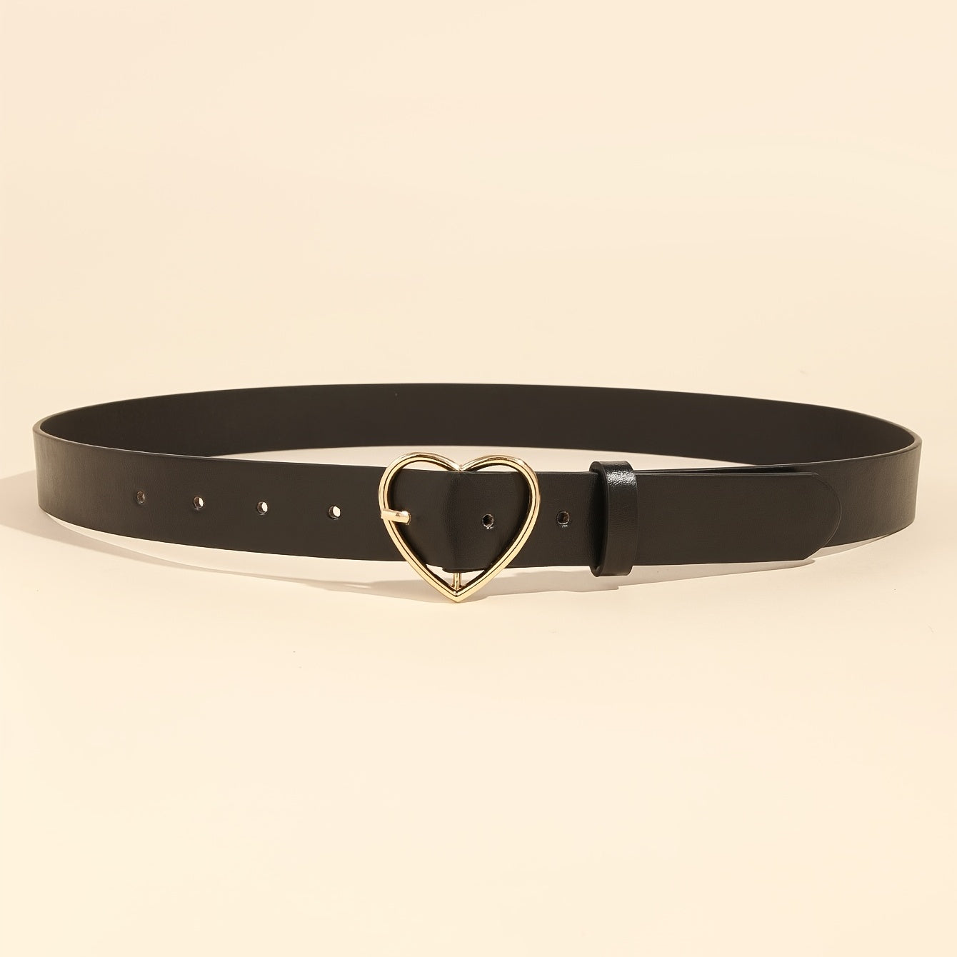 Golden Love Buckle Belt for Women, Heart Belts for Jeans