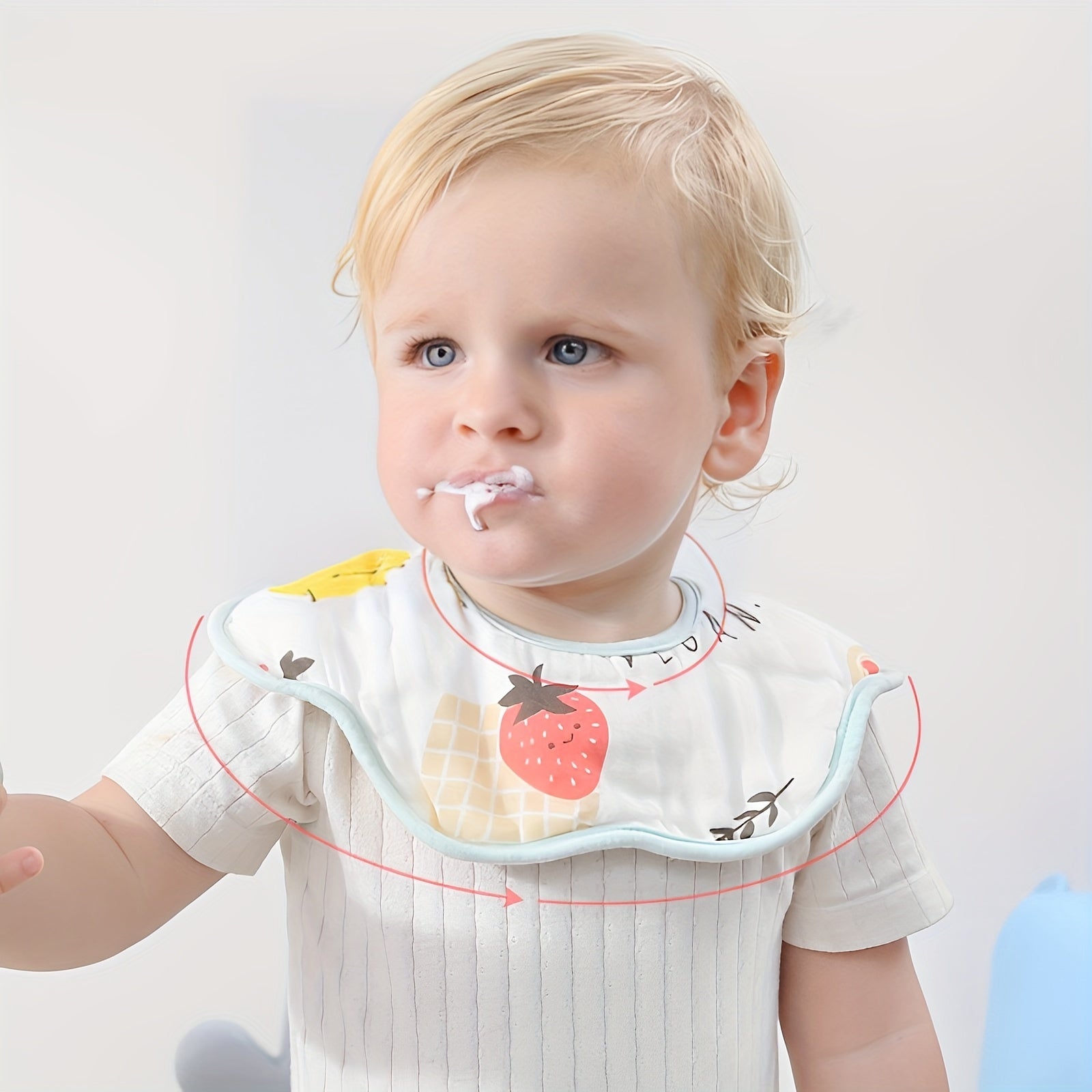 5pc Baby Toddler Petal Style Bib Cotton Waterproof Saliva Bib