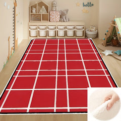 Large Check Pattern Carpet Area Rug Soft Non Slip Backing