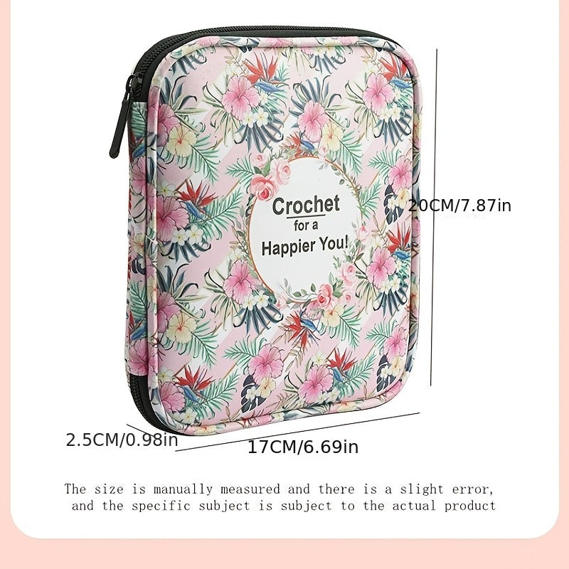 Knitting Needle Case Portable Crochet Needle Case Travel Organizer Storage Bag