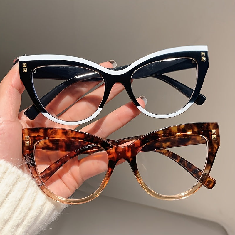 Cat Eye Eyeglasses For Women Light Blocking Computer Glasses