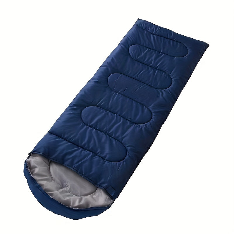 Envelope Camping Sleeping Bag With Hat Portable Thickened Warm Sleeping Bag