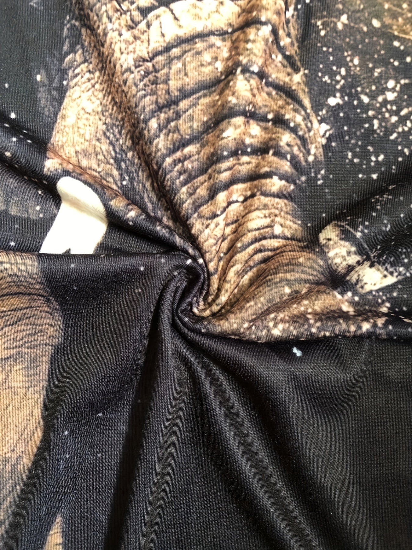 Elephant Pattern Print Men's Short Sleeve Comfy Graphic Tee