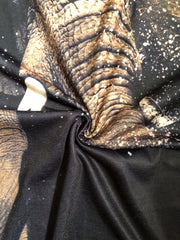 Elephant Pattern Print Men's Short Sleeve Comfy Graphic Tee