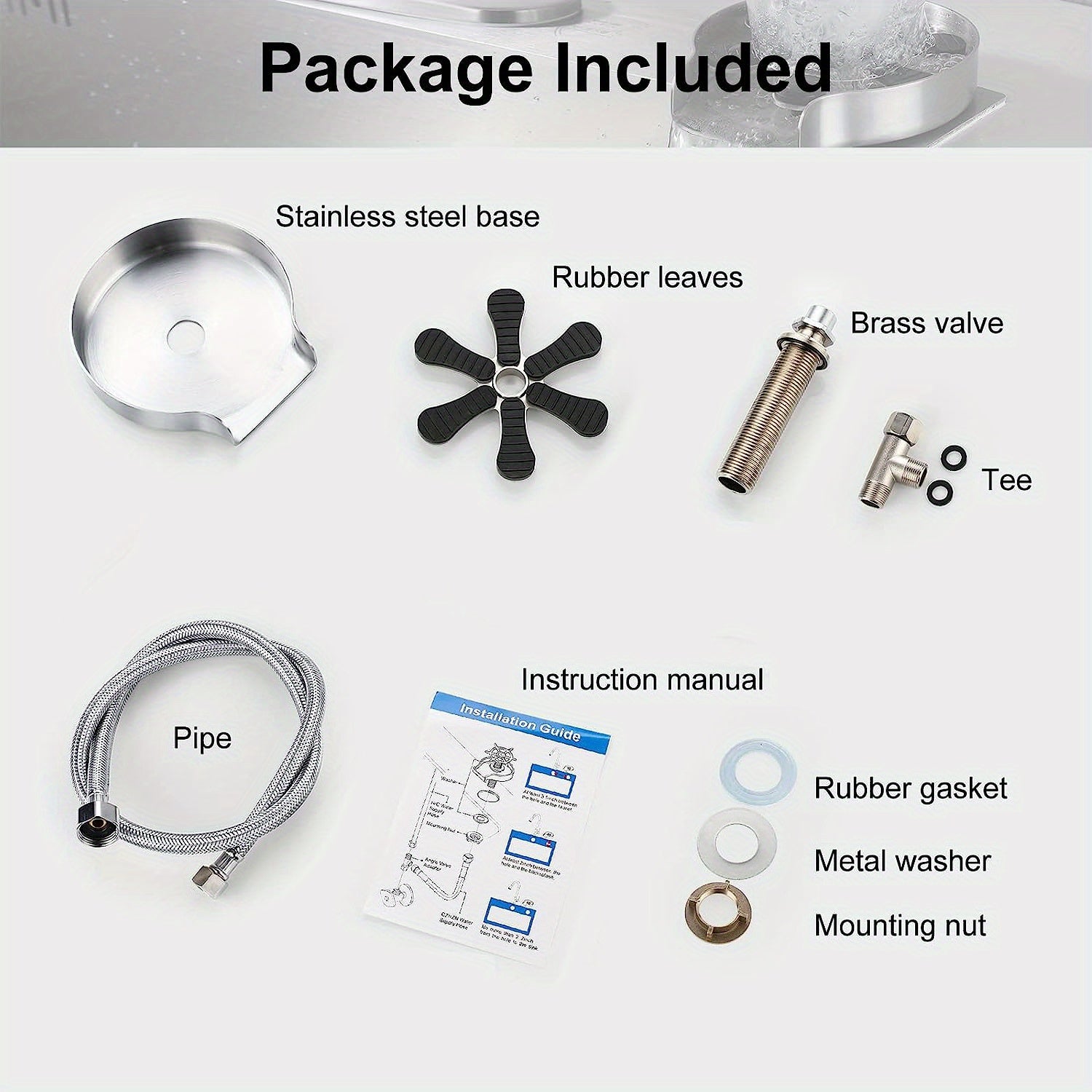 Stainless Steel Glass Rinser Cup Washer for Kitchen Sink