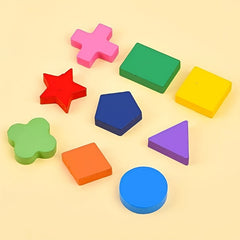 Montessori Educational Puzzle Toys Clock Beading 3D Geometric Boards