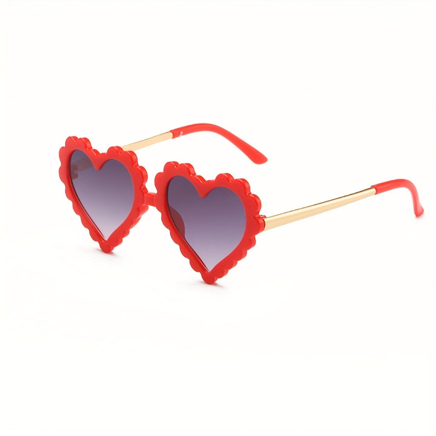 Cartoon Heart Frame Sunglasses UV Protection for Girls and Boys