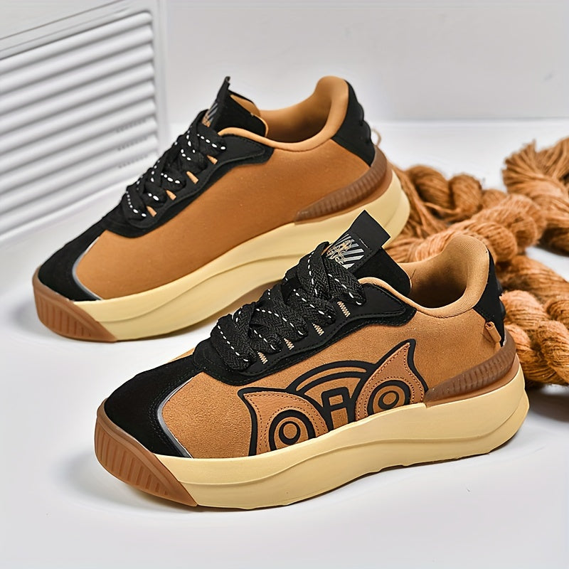 Men's Vintage Sneakers Comfy Non Slip Lace Up Street Shoes