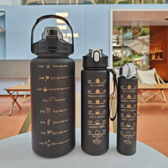 Leakproof Gradient Water Bottles 67oz 25oz 10oz Lockable Lid For Outdoor Sports