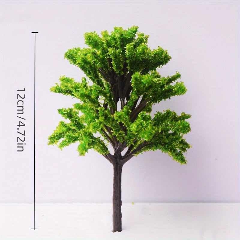 Green Plastic Model Tree for Fairy Gardens DIY Crafts and Micro Landscape Decor