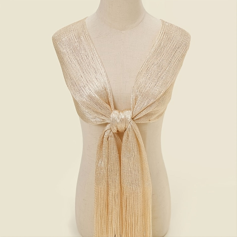 Women's Party Shawls with Golden and Silver Thread - Warm Scarf
