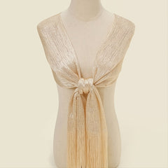 Women's Party Shawls with Golden and Silver Thread - Warm Scarf