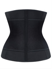 Women's Neoprene Waist Trainer with Double Belts High Stretch Fabric
