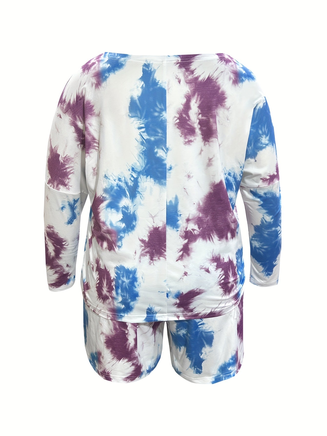  Tie Dye Long Sleeve Top & Shorts Set