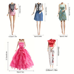 53pcs Doll Clothes and Accessories Set for 11.5 Inch Dolls