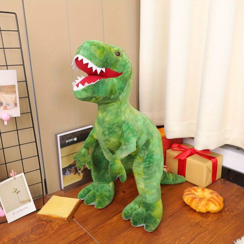 30cm Green T Rex Plush Toy & Figurine - Realistic Teeth - Perfect Gift